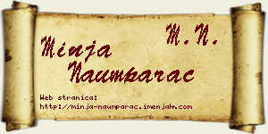 Minja Naumparac vizit kartica